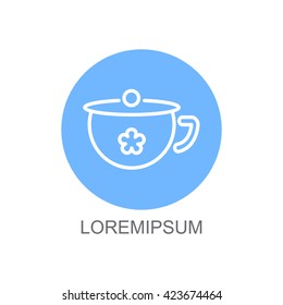 Web line icon. Children's potty