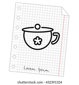 Web line icon. Children's potty