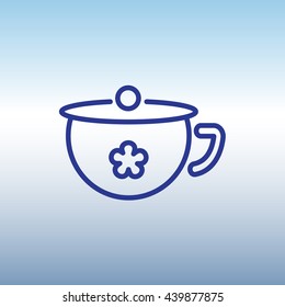 Web line icon. Children's potty