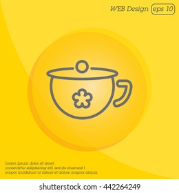 Web line icon. Children's potty