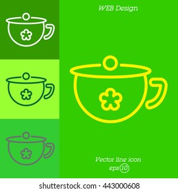 Web line icon. Children's potty