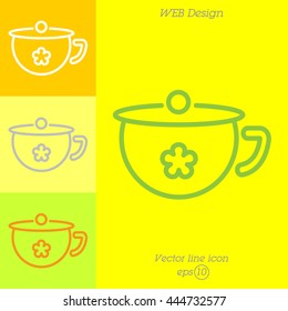 Web line icon. Children's potty