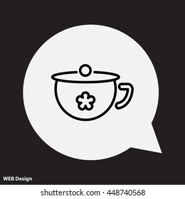 Web line icon. Children's potty