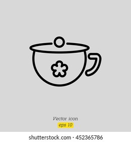 Web line icon. Children's potty