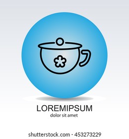 Web line icon. Children's potty