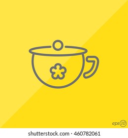 Web line icon. Children's potty