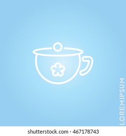 Web line icon. Children's potty