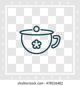 Web line icon. Children's potty