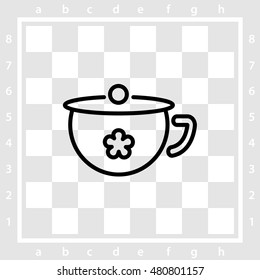 Web line icon. Children's potty