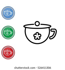 Web line icon. Children's potty