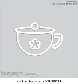 Web line icon. Children's potty