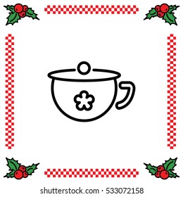 Web line icon. Children's potty
