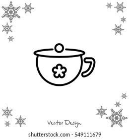 Web line icon. Children's potty