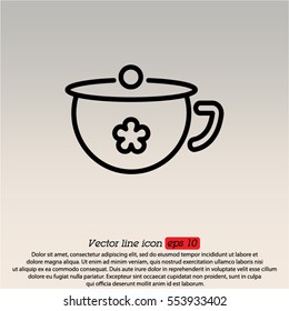 Web line icon. Children's potty