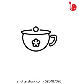 Web line icon. Children's potty