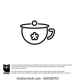 Web line icon. Children's potty