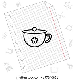 Web line icon. Children's potty
