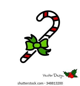 Web line icon. Christmas candy