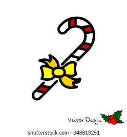 Web line icon. Christmas candy