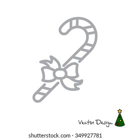 Web line icon. Christmas candy