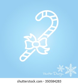 Web line icon. Christmas candy
