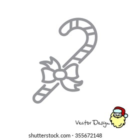 Web line icon. Christmas candy