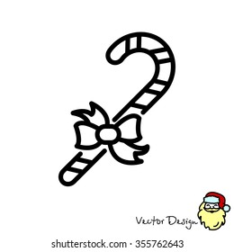 Web line icon. Christmas candy