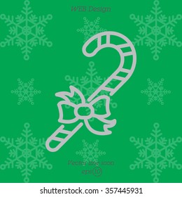 Web line icon. Christmas candy