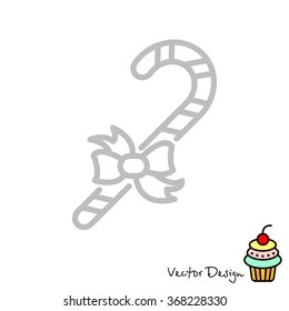 Web line icon. Christmas candy