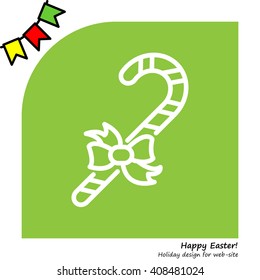 Web line icon. Christmas candy