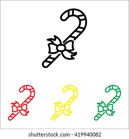 Web line icon. Christmas candy