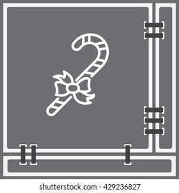 Web line icon. Christmas candy