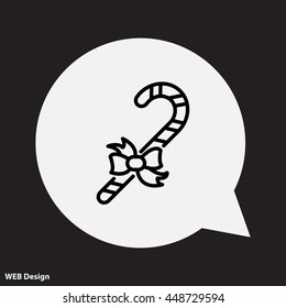 Web line icon. Christmas candy