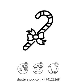 Web line icon. Christmas candy