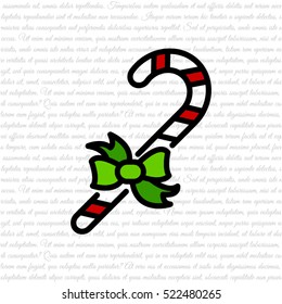 Web line icon. Christmas candy