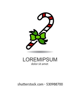 Web line icon. Christmas candy