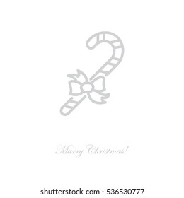 Web line icon. Christmas candy