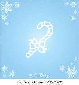 Web line icon. Christmas candy