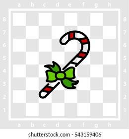 Web line icon. Christmas candy