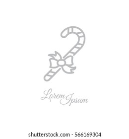 Web line icon. Christmas candy