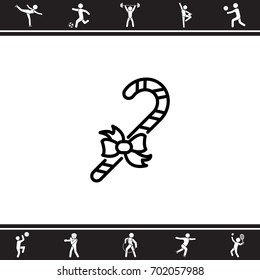 Web line icon. Christmas candy