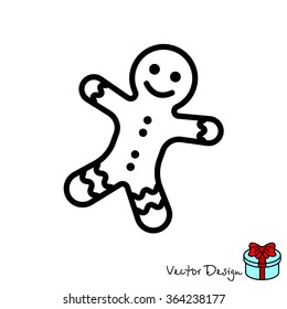 Web line icon. Christmas gingerbread