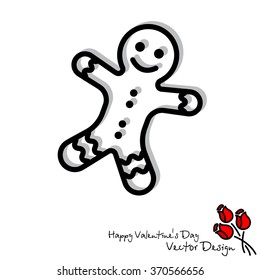 Web line icon. Christmas gingerbread