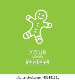 Web line icon. Christmas gingerbread