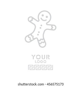 Web line icon. Christmas gingerbread