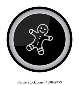 Web line icon. Christmas gingerbread