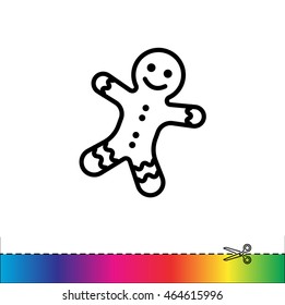 Web line icon. Christmas gingerbread