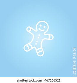 Web line icon. Christmas gingerbread