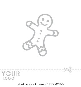 Web line icon. Christmas gingerbread