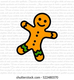 Web line icon. Christmas gingerbread